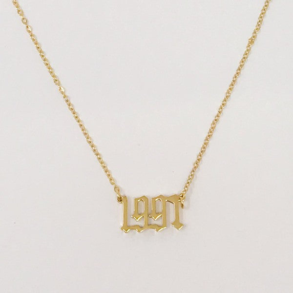 Birth Year Necklace - 18K Gold Plated